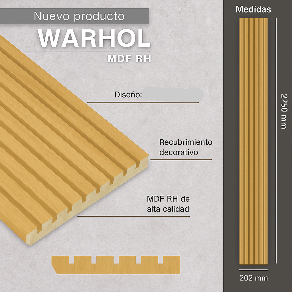 WP-MDF WARHOL CATANIA (4 PCS x BOX )
