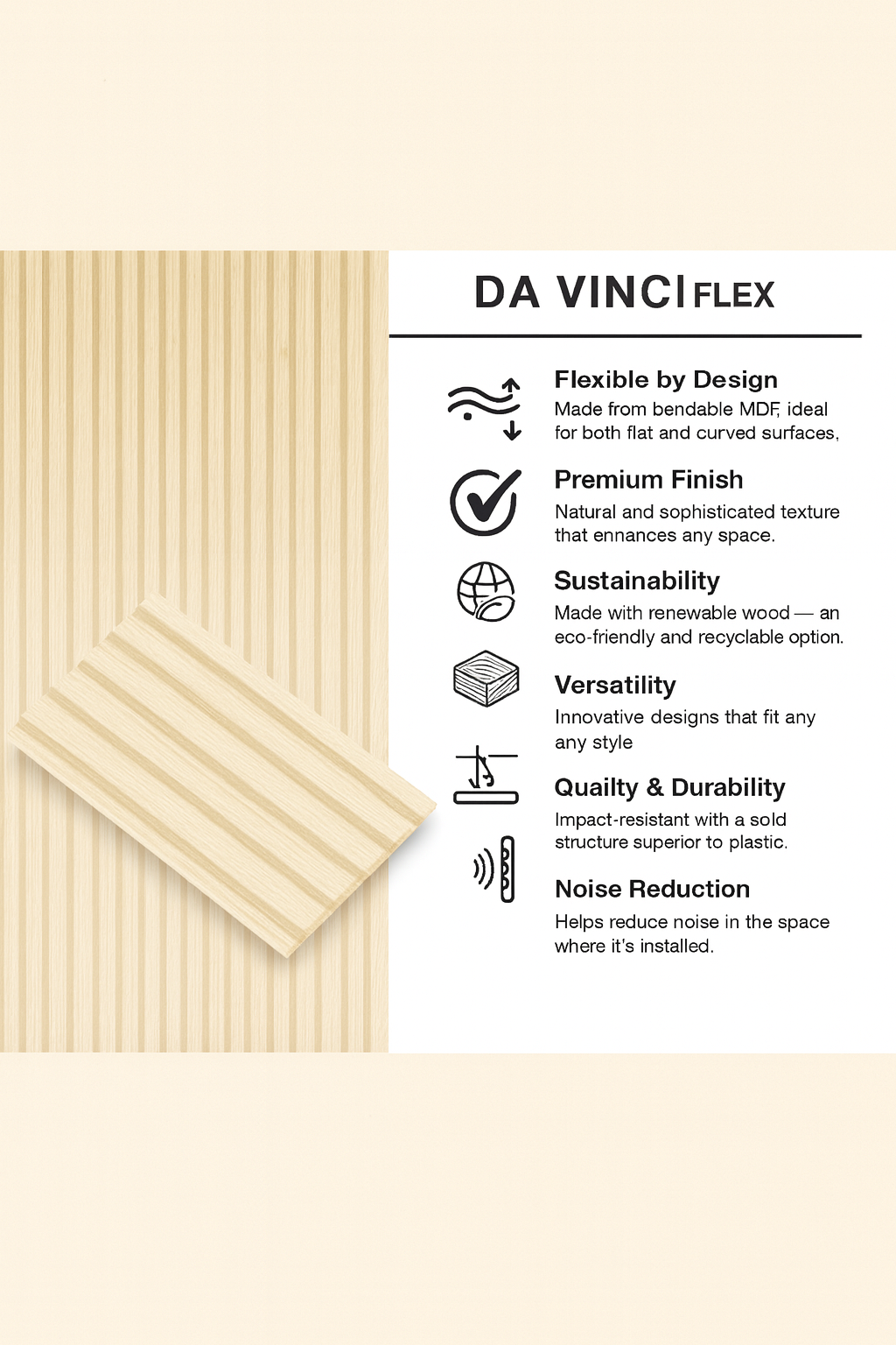 WP-MDF DA VINCI FLEX ROBLE NATURAL (8 PCS x BOX )