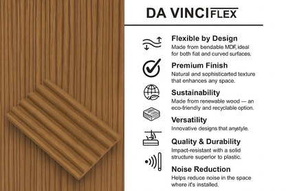 WP-MDF DA VINCI FLEX ENCINO MARRON(8 PCS x BOX )